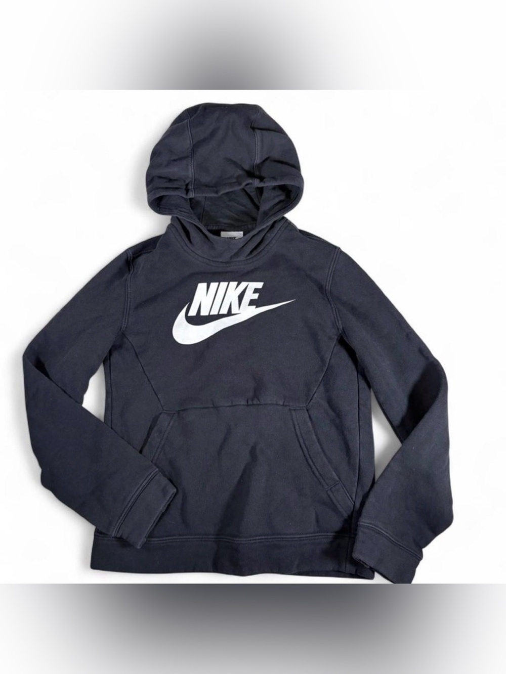 Nike Youth small black Hoodie with White Swoosh